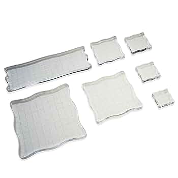 透明アクリルスタンプセット 13個＋スタンプ台 Amazon.co.jp: アクリル スタンプ台 グリッド線付き 7サイズ