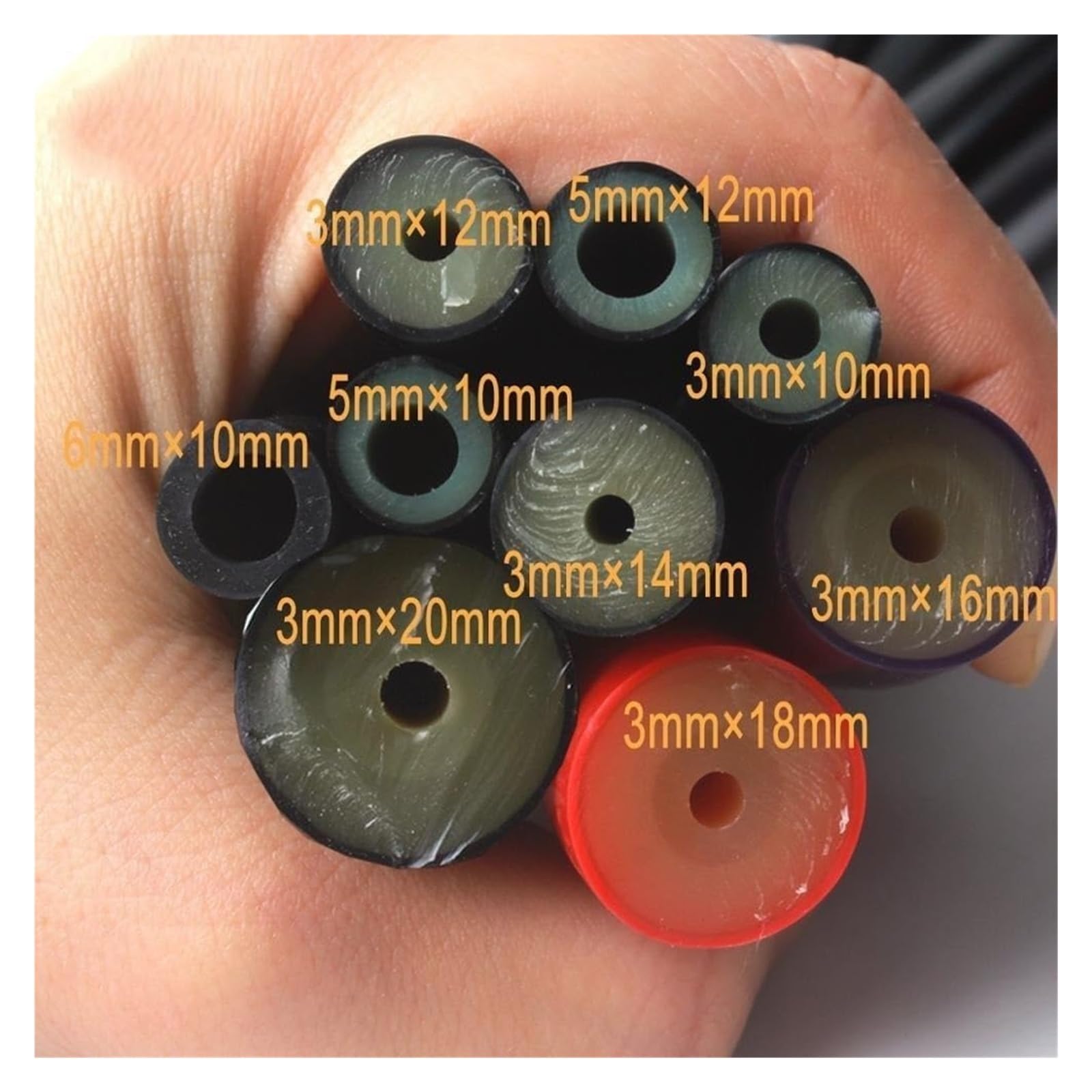 Gummischlauch, flexibler Gummi, Latexschlauch, Schlinge, Gummischlauch, 100 cm, 10 mm-16 mm, Puffer, schwarzer Gummi, elastischer Abfluss, elastisch(3x16mm 1meter)
