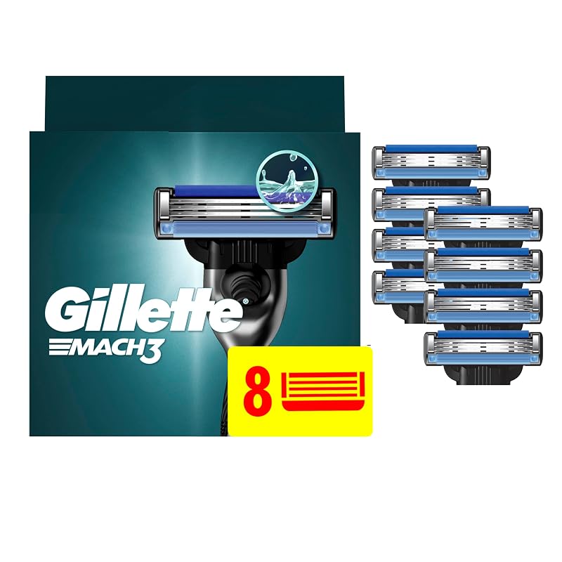 Cartuchos de Lâminas Gillette Mach3, 8 unidades