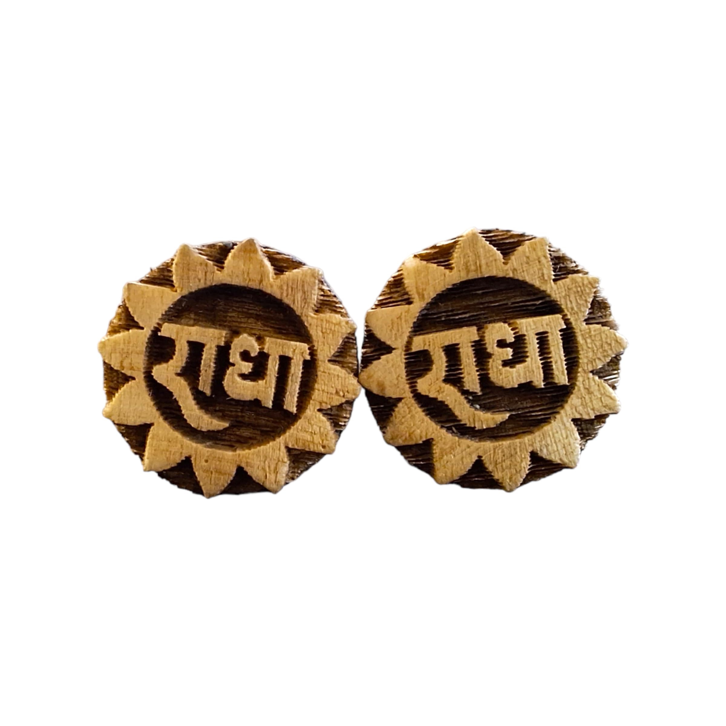 Dev Samagri Original Tulsi Wooden Earrings| Handmade Radha Name Tops/Tups for Girls & Women (B0CP7TMJ4Y) Amazon Price History, Amazon Price Tracker
