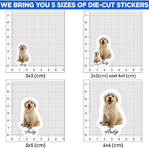 Miniatura 3 de Calcomanía personalizada con nombre de foto de mascota, imagen personalizada, imagen de perro y gato, calcomanía de vinilo impermeable para botella