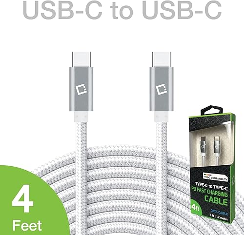 Miniatura 4 de Cable de carga rápida dual USB-C/PD de 60 W compatible con Motorola Moto Z2 Force Edition Plus 5Gbps transferencia de datos para entrega de energía