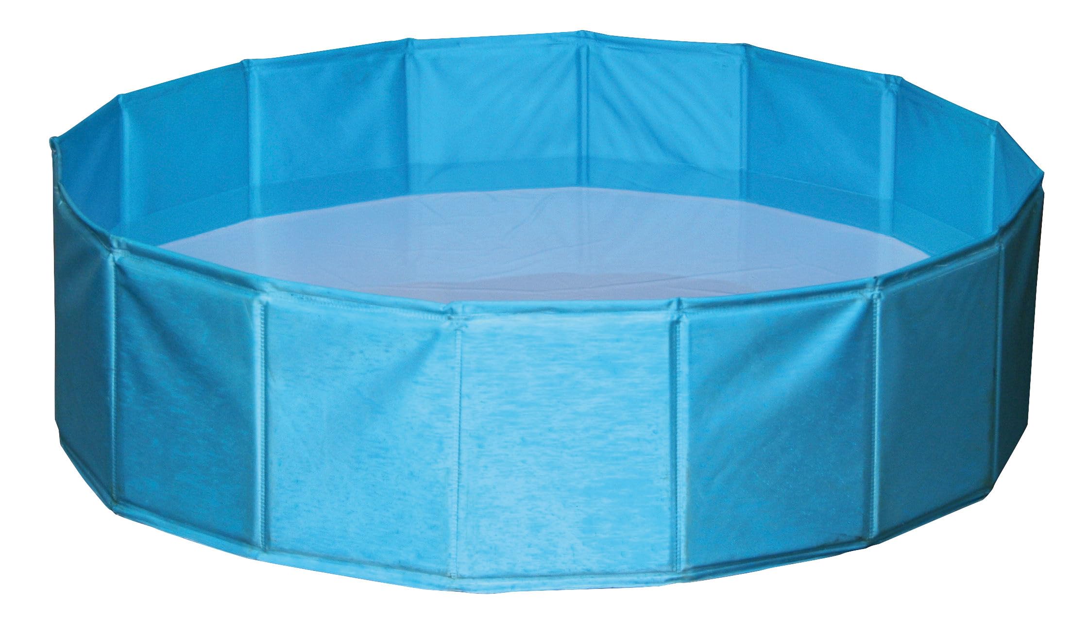 Kerbl Pet Piscina para perros, cuenco para perros, altura 30 cm, azul, 120 cm, plástico, resistente a arañazos, fácil de montar y desmontar