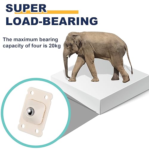 Miniatura 4 de Mini ruedas autoadhesivas para electrodomésticos, ruedas giratorias de acero inoxidable de 360 grados, patas giratorias para caja de almacenamiento,