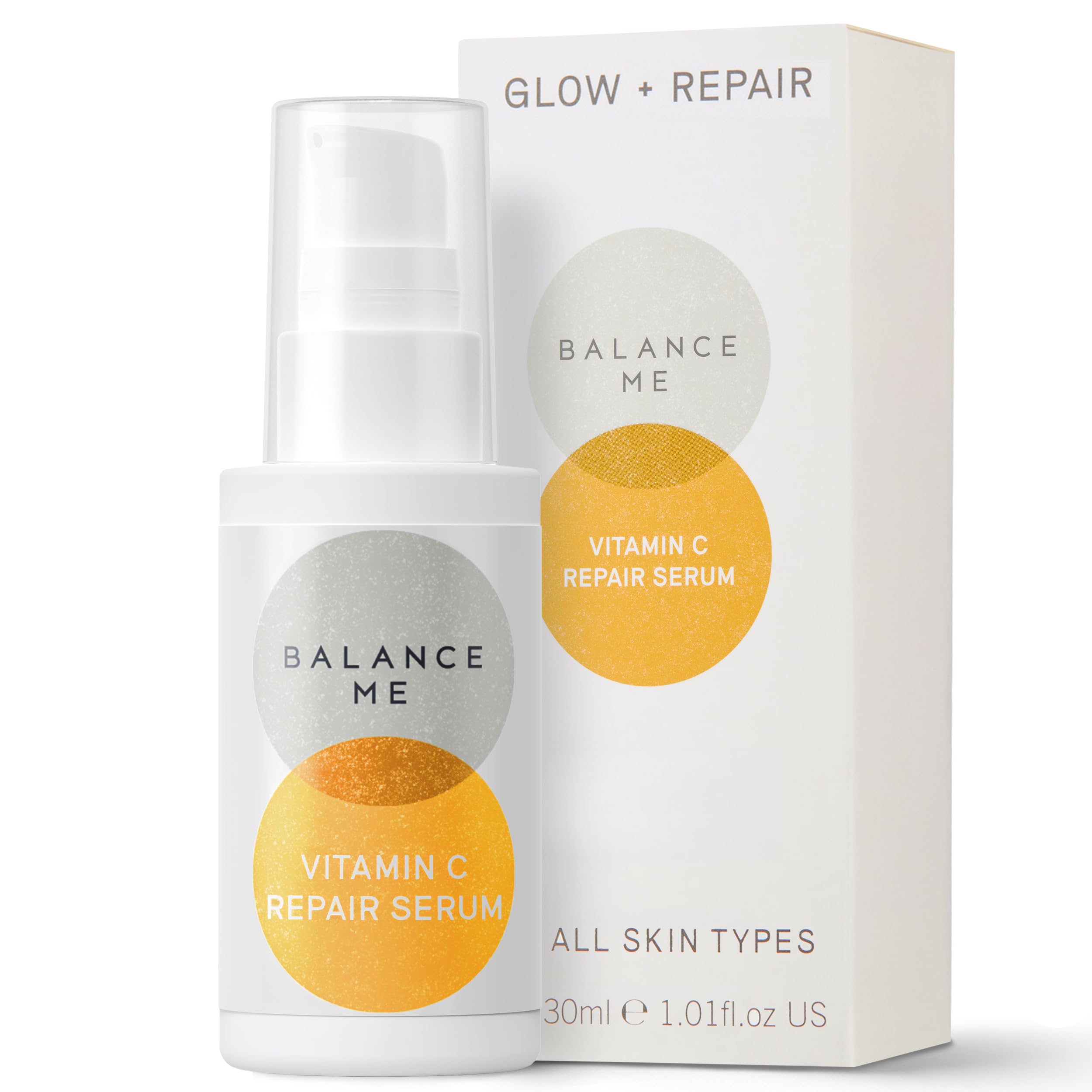 – Balance Me Vitamin C Repair Serum 30ml, Hydrating Serum with Hyaluronic Acid and Collagen, Treatment for Hyperpigmentation, Dark Spots and Wrinkles