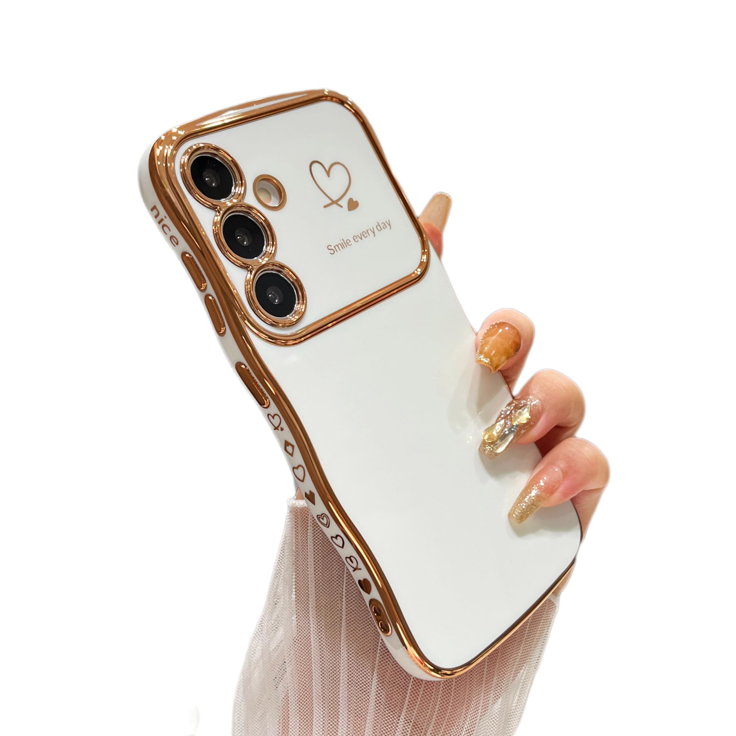 Coque antichoc design ondulé blanc pour protéger la caméra