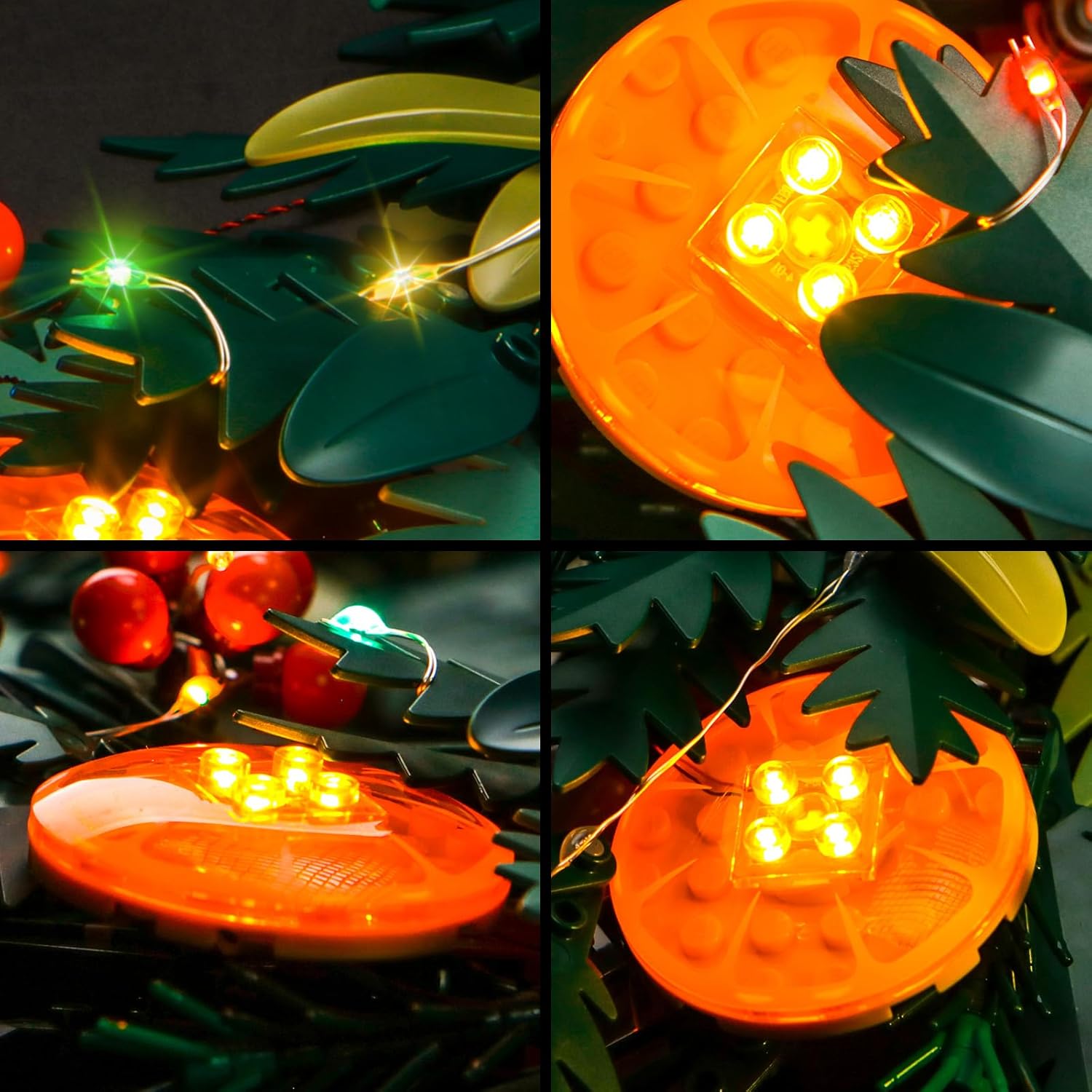 BrickBling LED Light Kit Compatible with Lego Icons Wreath, Decorative Lighting Compatible with Lego 10340 (No Model)