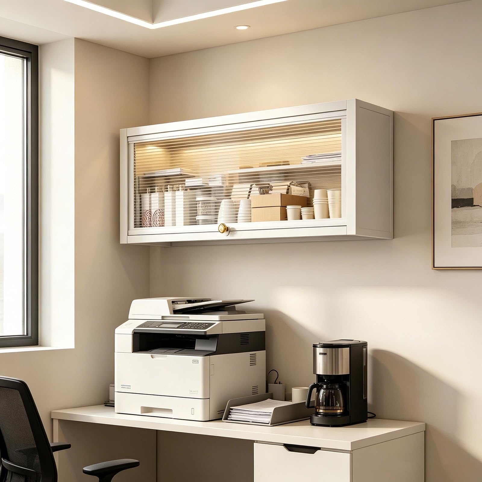 Armoire de rangement murale en métal pour libérer vos plans de travail
