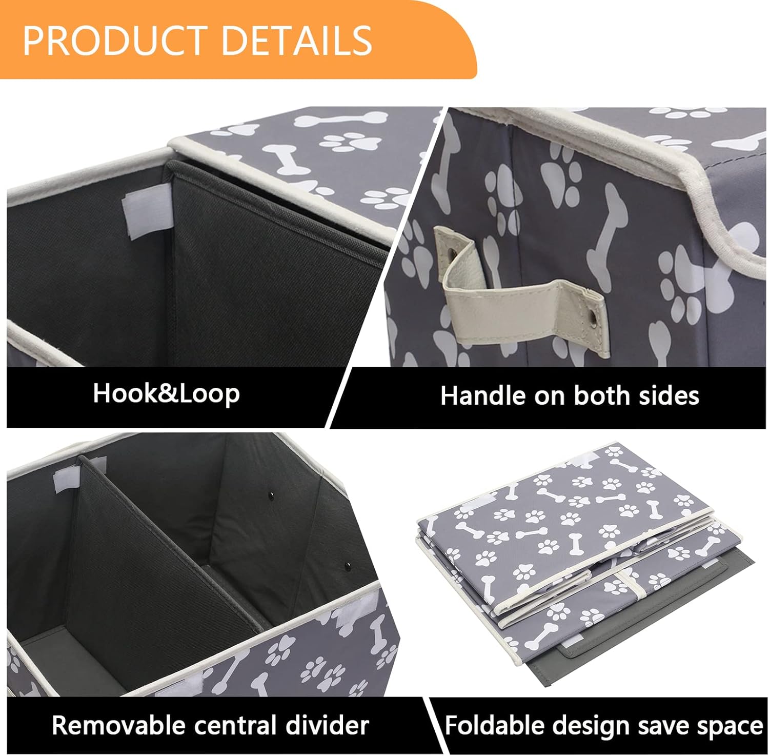 Large Pet Toy Storage Box with Lid Basket Organizer Perfect