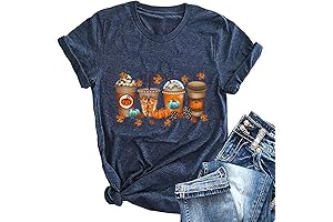 Pumpkin Spice Coffee Latte T-Shirt: The Perfect Fall Attire for Women