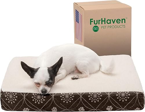 Miniatura 45 de Furhaven Pet – Colchón ortopédico de espuma tradicional para perros y gatos, varios estilos, tamaños y colores
