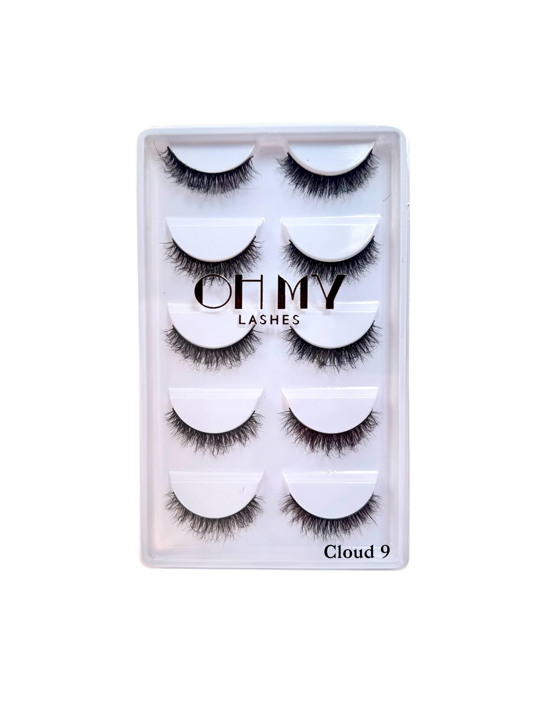 Bridal False Eyelashes for Women, 3D Faux Mink, C-Curl Strip Lashes (Pack of 5 Pair) (cloud 9)-picture-38