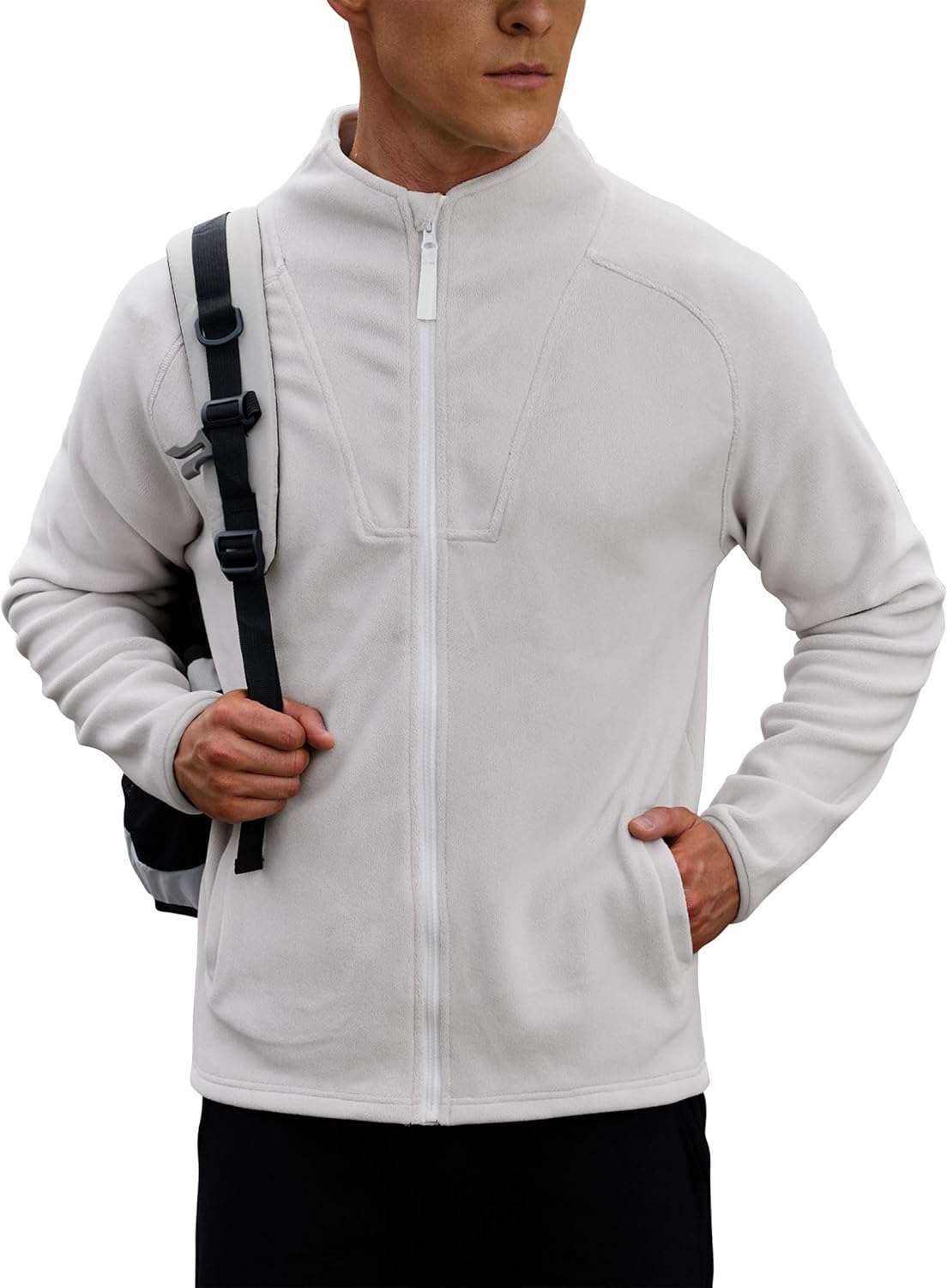 Men's Polar Fleece Jacket Warm Soft Midweight Full Zip Sweatshirt (S-XXL)