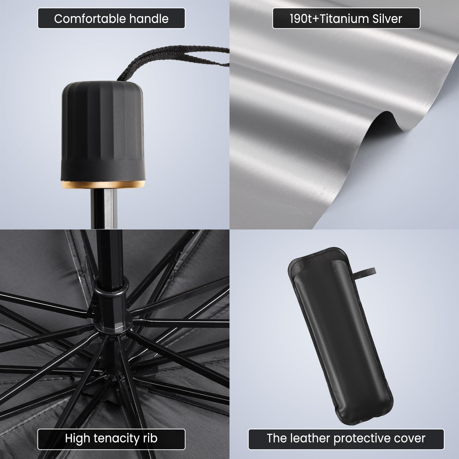 Parasol plegable para parabrisas de coche, parasol para ventana delantera para Hatchback, camión, SUV, MPV (59 x 33.5 pulgadas)