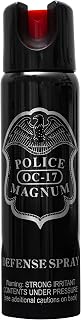 POLICE MAGNUM Pepper Spray Max Strength Portable Security- 16 ft Range- 4oz Twist Lock