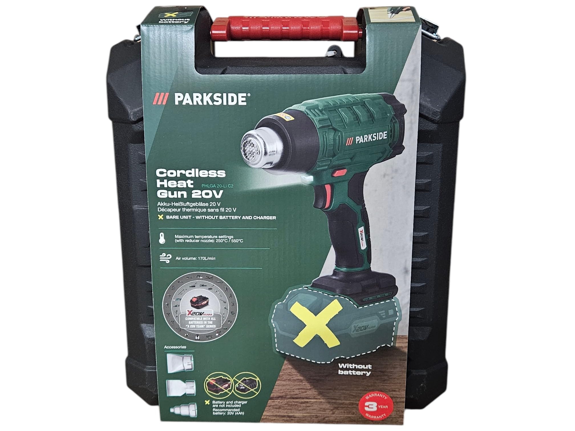 Parkside 20V PHLGA 20-Li A1 Cordless Hot Air Gun