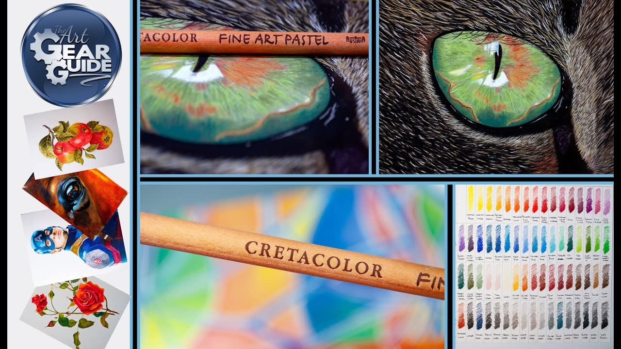 CRETACOLOR Fine Art Pastellstifte-Set, 72 Stück (in einer eleganten wiederverwendbaren Blechbox) | Blau
