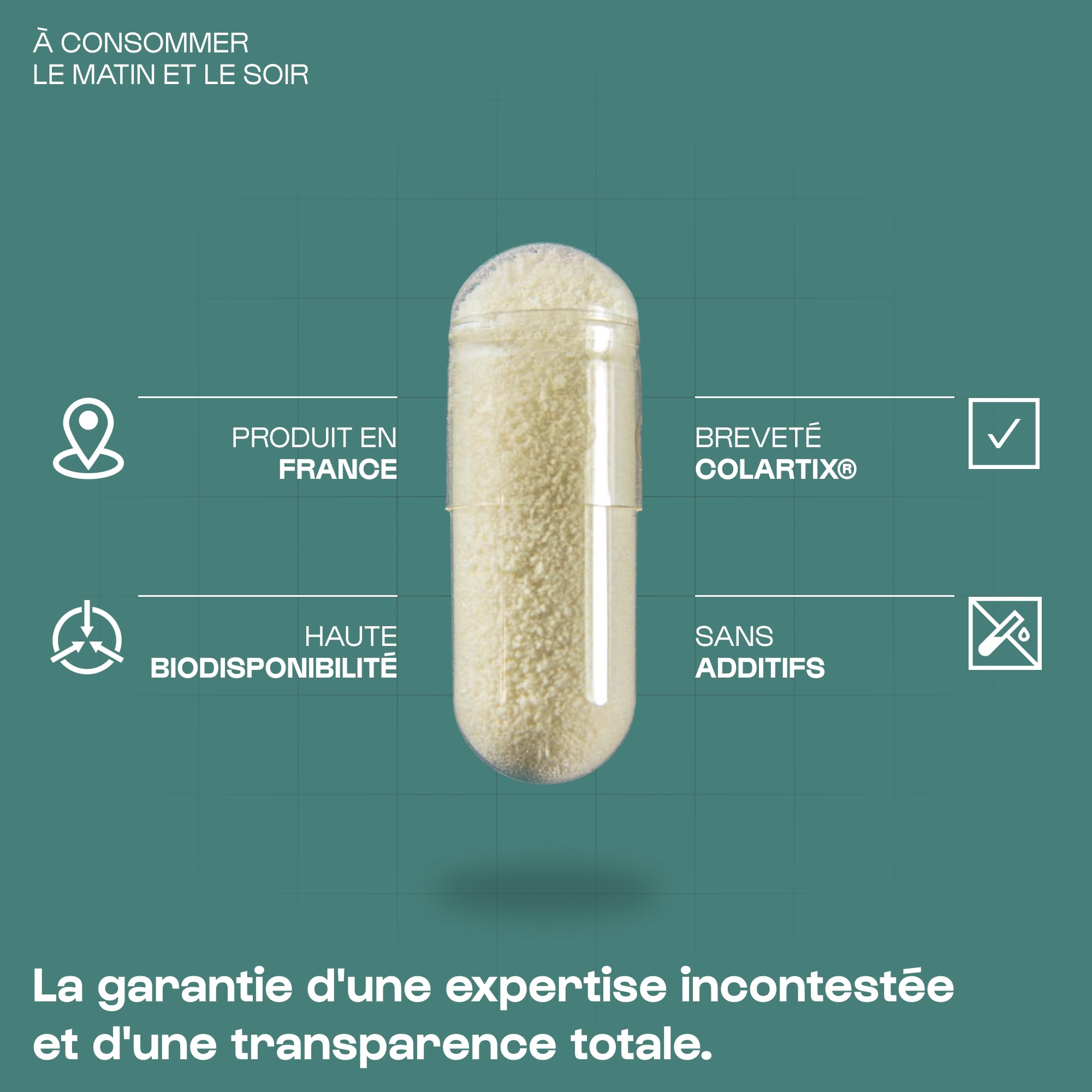 Nutrielement - Collagène Colartix (Type 1, 2 et 3) 120 gélules - Collagene hydrolysé - 10 fois plus puissant que Collagène Type 1 - Os et Articulations | By Nutrimuscle | Collagène hydrolysé - 10 fois plus puissant que Collagène Type 1 - Os, Tendons, Arti