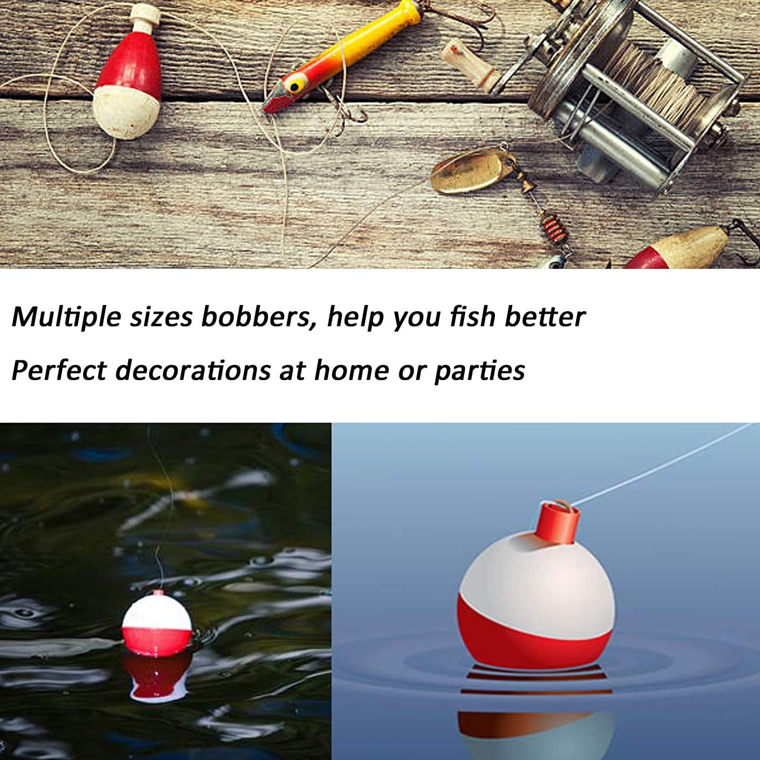 Set di 8 Galleggianti da Pesca, Misure Miste 2-4.5cm