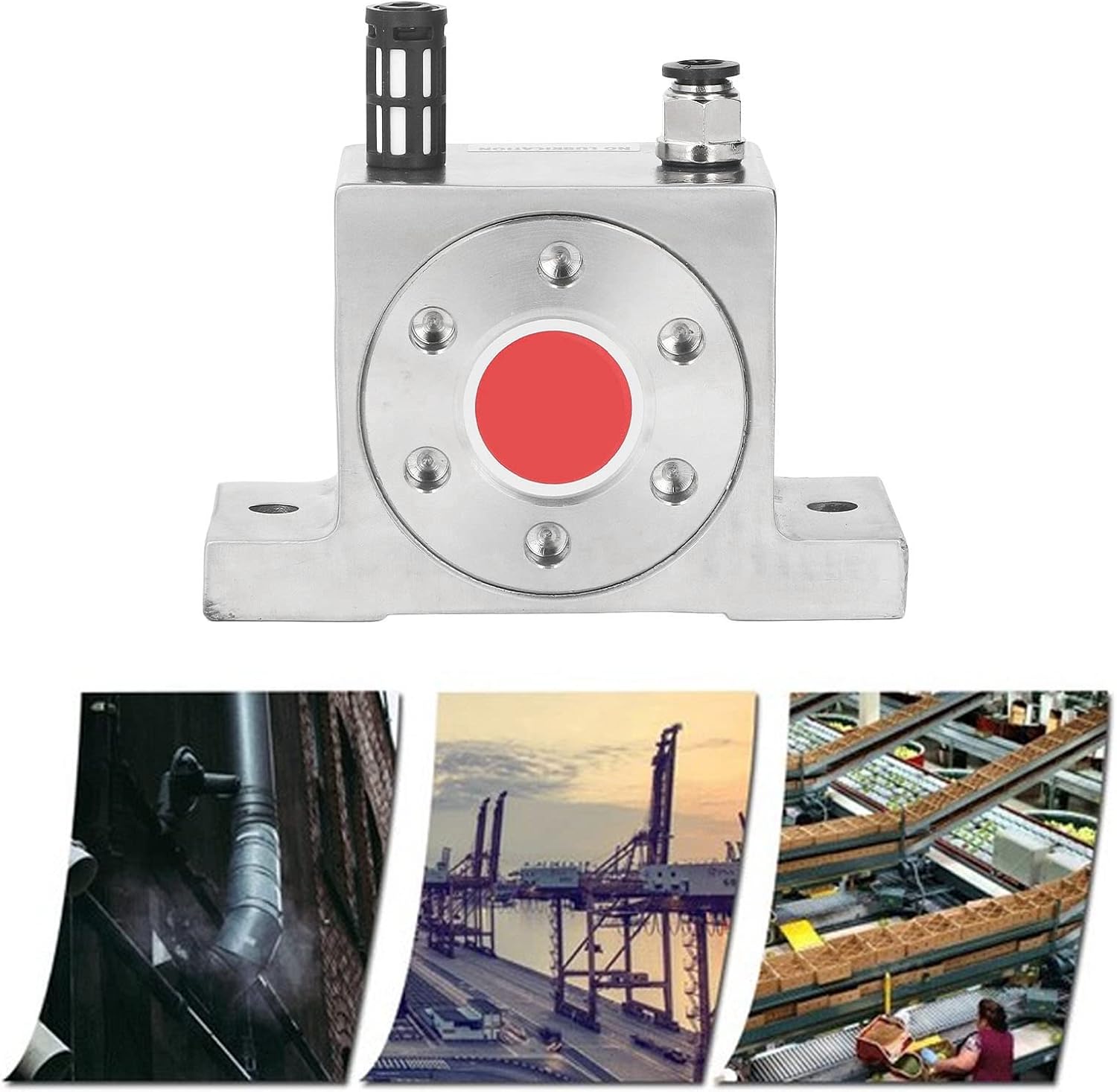 Eujgoov Stainless Steel Oscillator Pneumatic Vibrator, Air Vibrator with G1/4 Inlet and Outlet Thread for Pneumatic Vibration