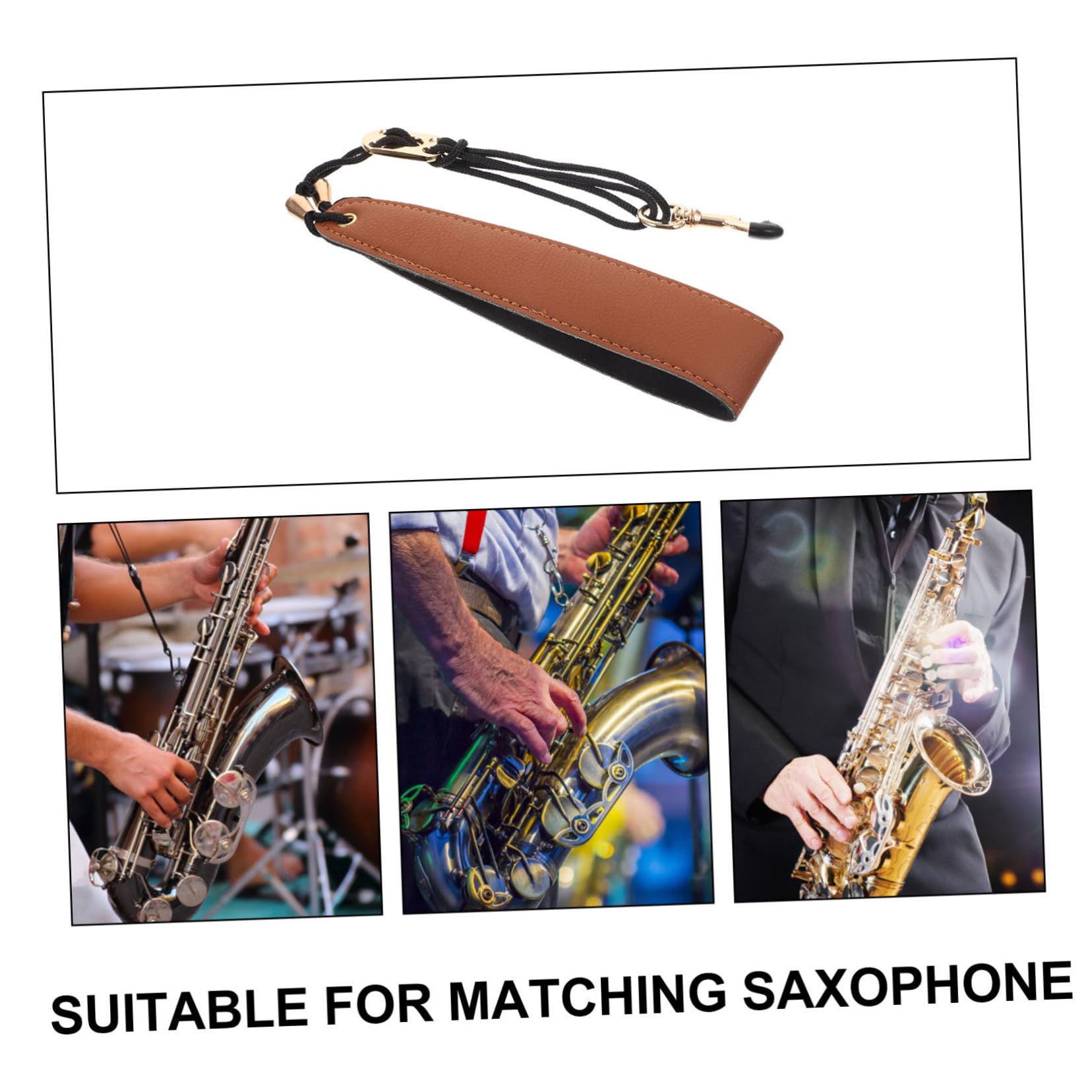 Toddmomy Universal Sax Belt Sax Strap for Tenor Alto Soprano Saxophone Disperse Weight Comfortable and Flexible