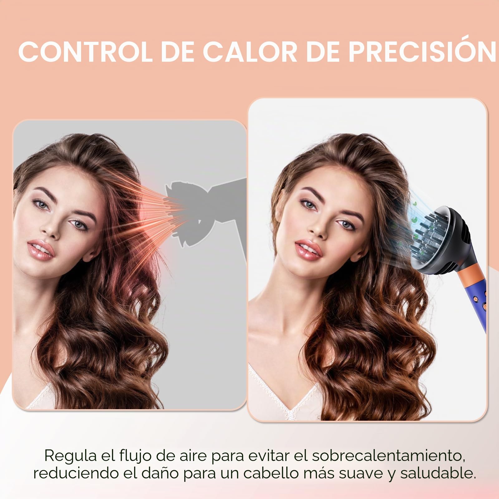 Difusor Airwrap, para Pelo Rizado, Accesorio con Modo de Doble Cúpula y Difusor, Compatible con HS08 HS05 HS01 HS03