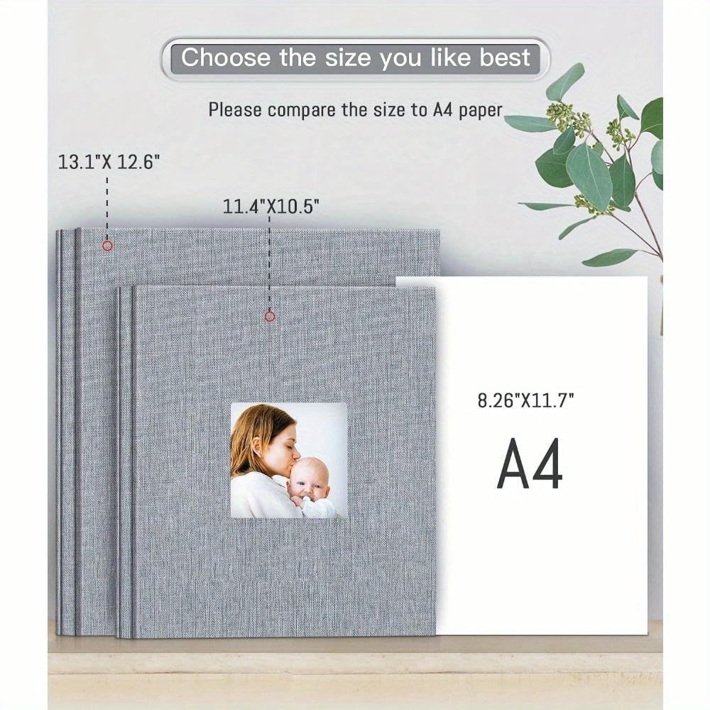 NYSDM DIY Lniany album do scrapbookingu z samoprzylepnymi stronami 40 arkuszy na zdjęcia 4x6 i 8x10 Idealne wspomnienia ze ślubów i przyjaźni