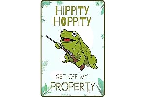 Bestylez Funny Frog Decor for Bedroom, Hippity Hoppity Get Off My Property