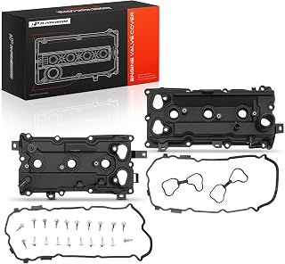 A-Premium Left Right Engine Valve Cover Kit, with Gasket & Bolt, Compatible with Nissan Infiniti - 2008-2018 - 350Z EX35 FX35 G35 M35 Q50 Q70, V6 3.5L Gas VQ35HR, Replace # 13264JK20A 13264JK20B