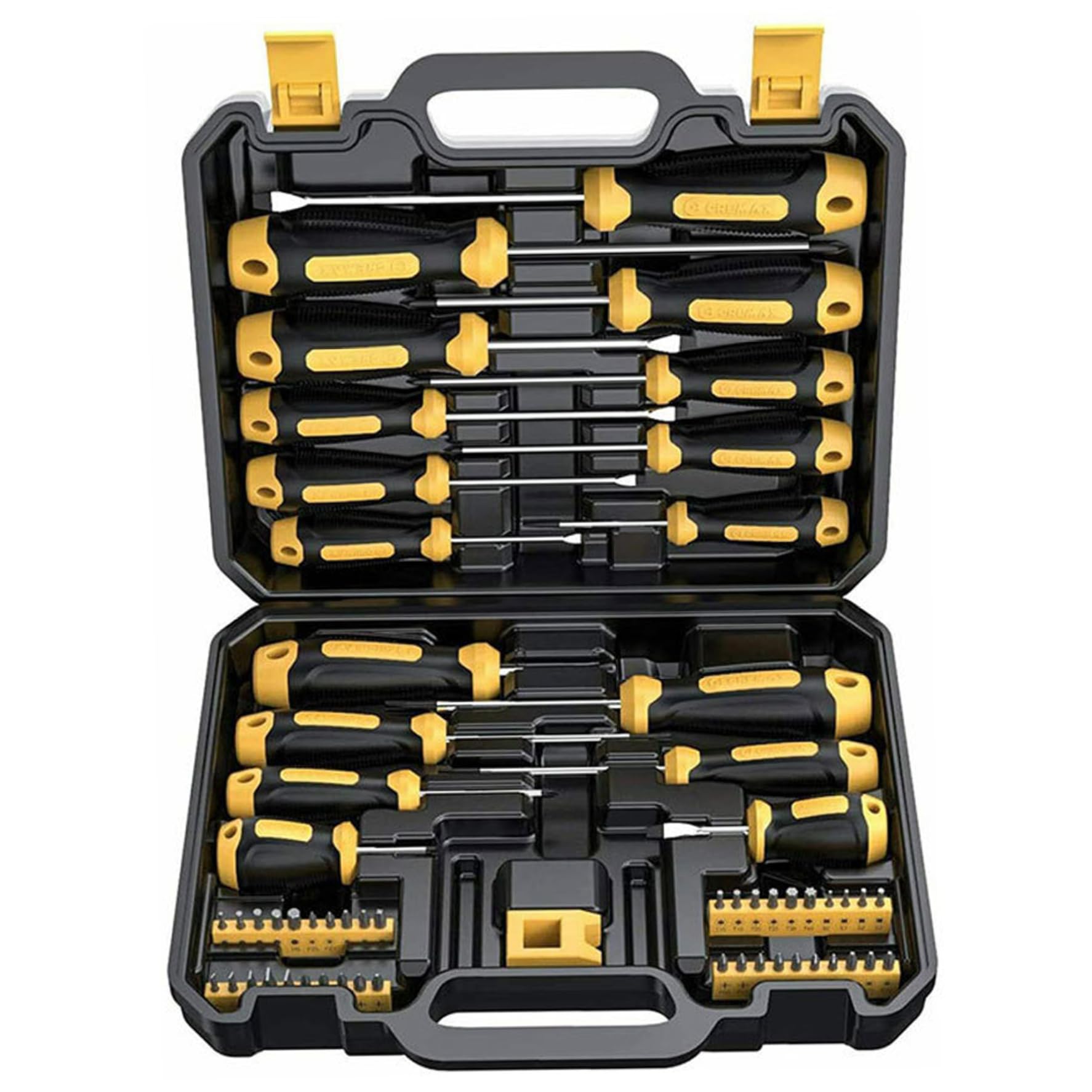 Juego de destornilladores magnéticos, juego de destornilladores de 57 piezas con estuche, herramientas manuales de destornillador con puntas de 40 piezas