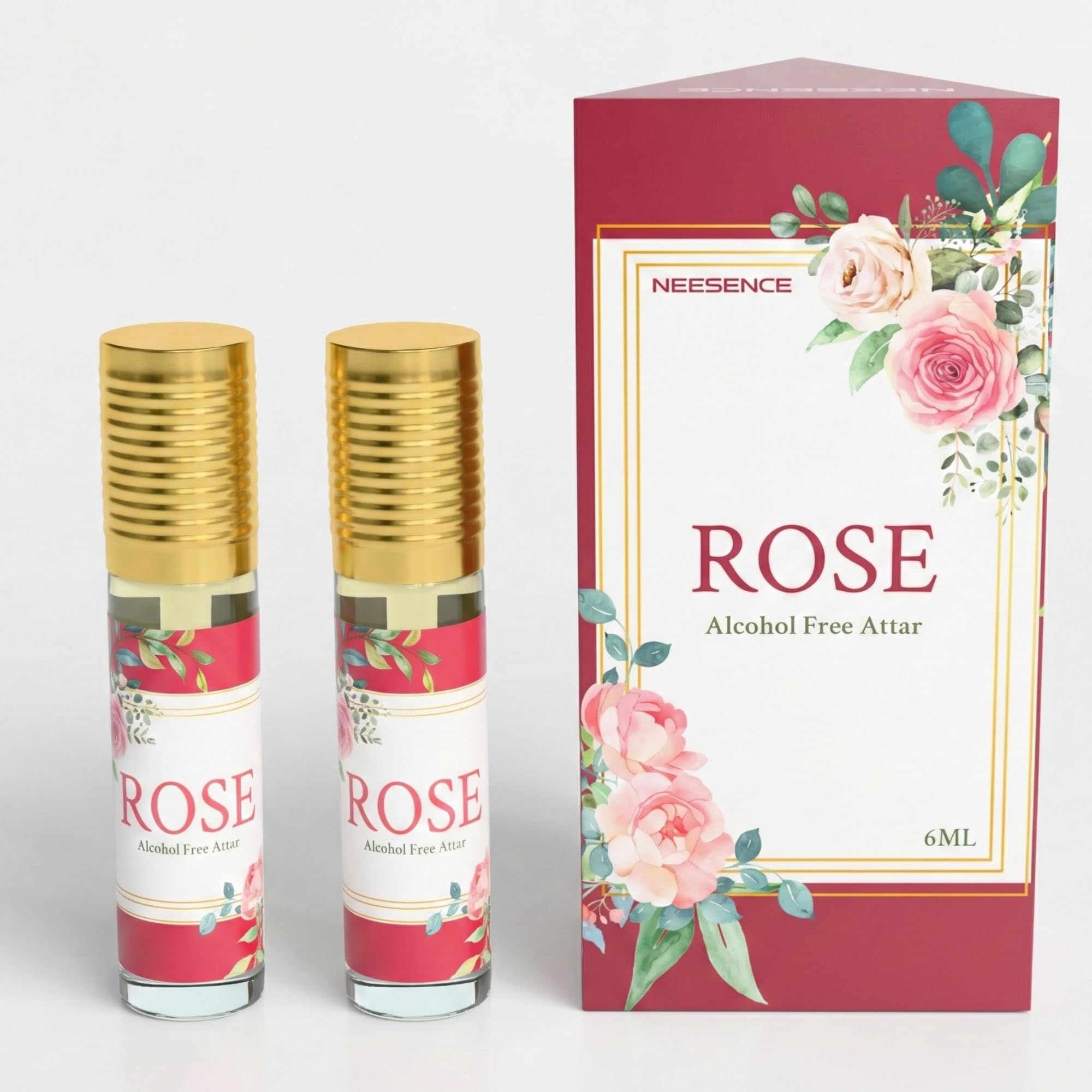Rose Attar 12 Ml | Roll On Perfume For Men And Women |100% Orignal Ittar, Oud Oil, Woody Oudh | Pure Non Alcoholic Etra | Arabic Itra Best For Gifting 15Hr+ Long Lasting