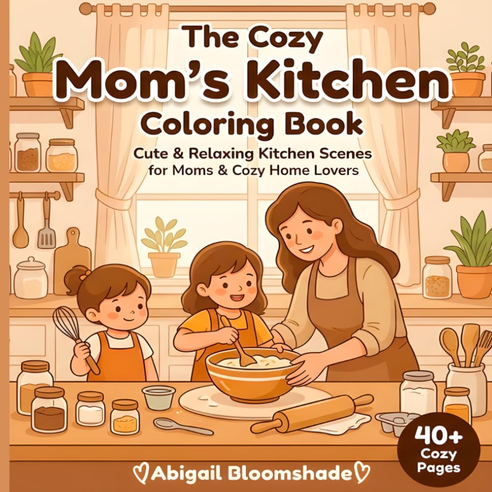 The Cozy Mom’s Kitchen Coloring Book: Cute & Relaxing Kitchen Scenes for Moms and Cozy Home Lovers: Cute & Relaxing Kitchen Scenes with Loving Moms, Warm Meals, and Cozy Home Moments for Stress Relief