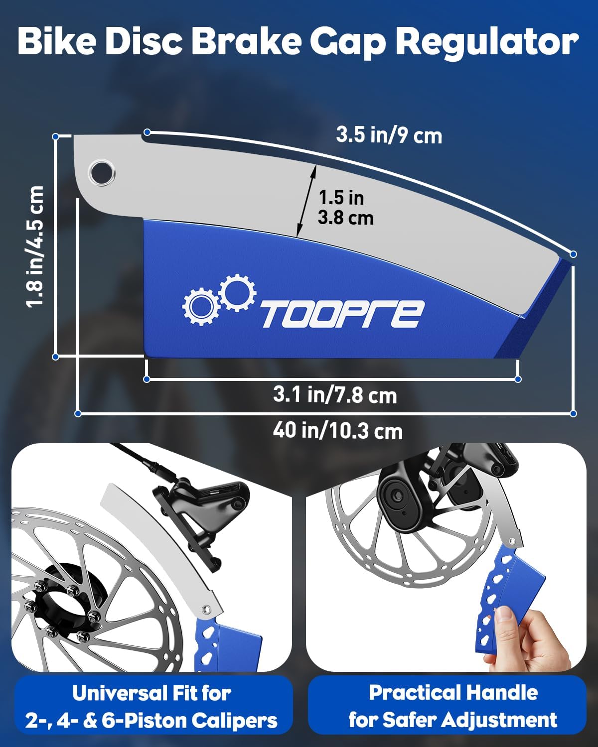 Pawfly Bike Disc Rotor Truing Fork Tool Kit & Disc Brake Gap Regulator | Bicycle Disc Brake Rotor Alignment Tool, Brake Disc Straightening Tool, Steel Rotor Adjustment Tool for Mountain Road Bike