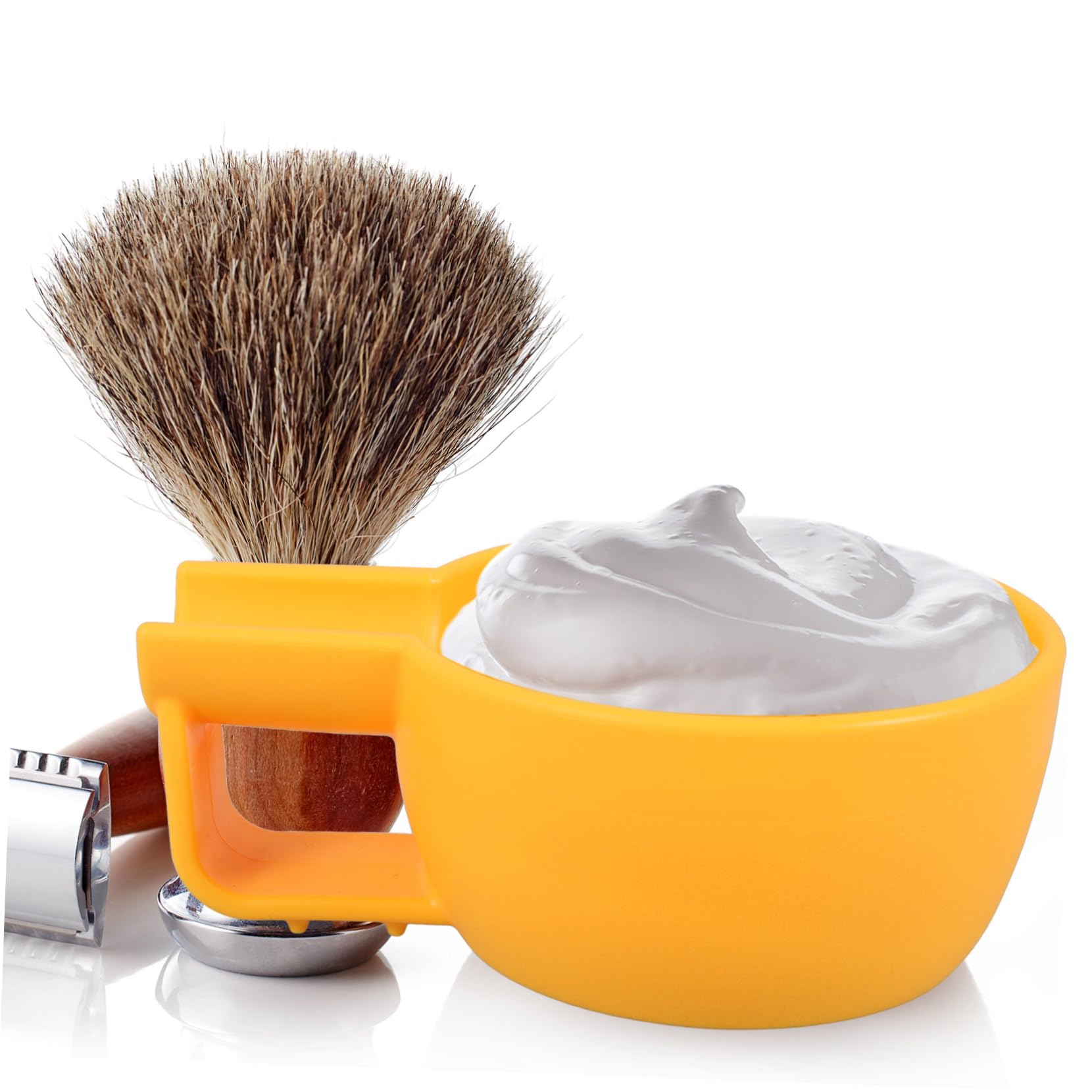 Healeved 4piezas Bol Para Afeitar Decorativo Tazón De Jabón De Afeitar y Profundo Utensilio De Diseño Elegante y Resistente Para Uso Personal o