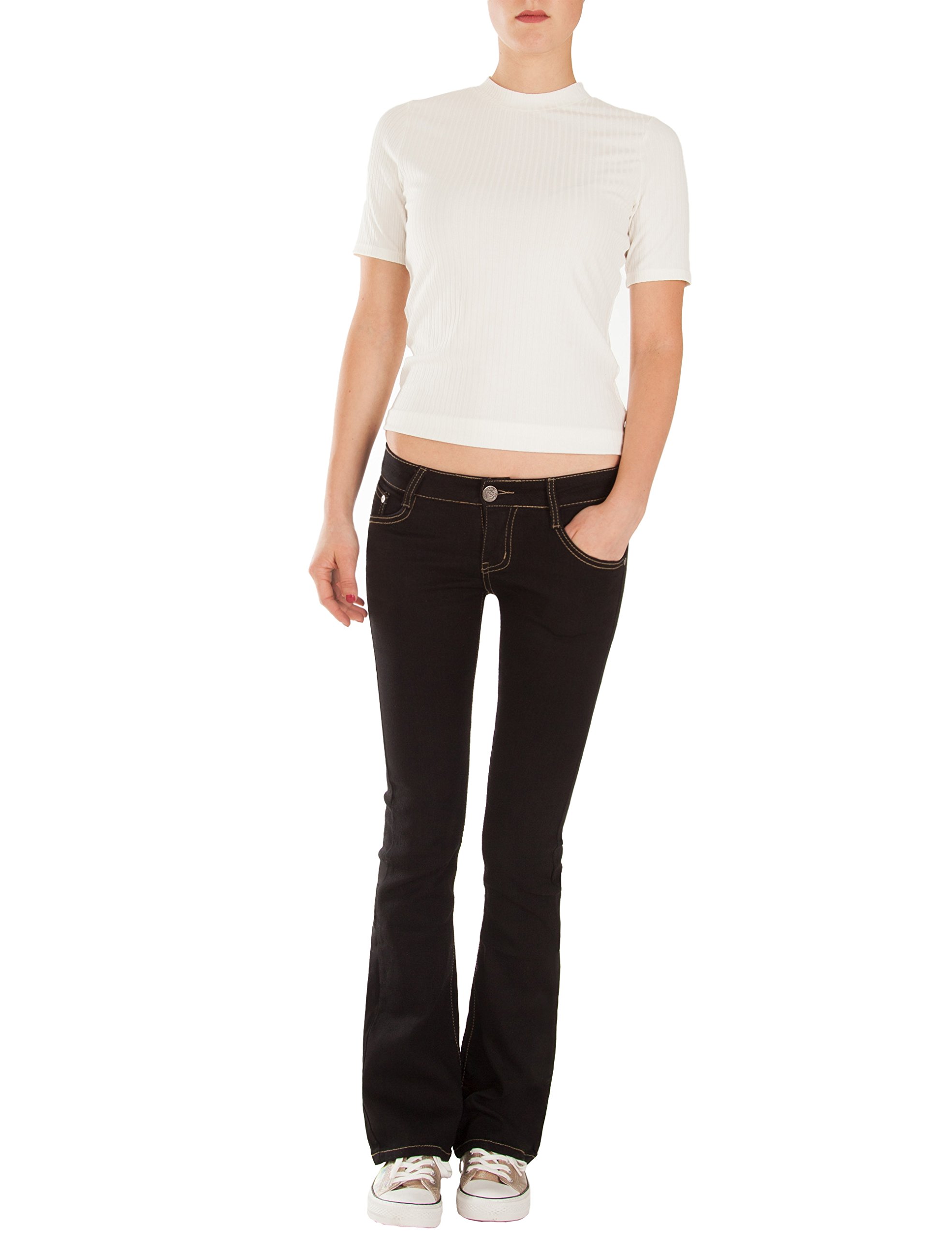 Fraternel Jeans Donna Bootcut Stretch Vita Bassa