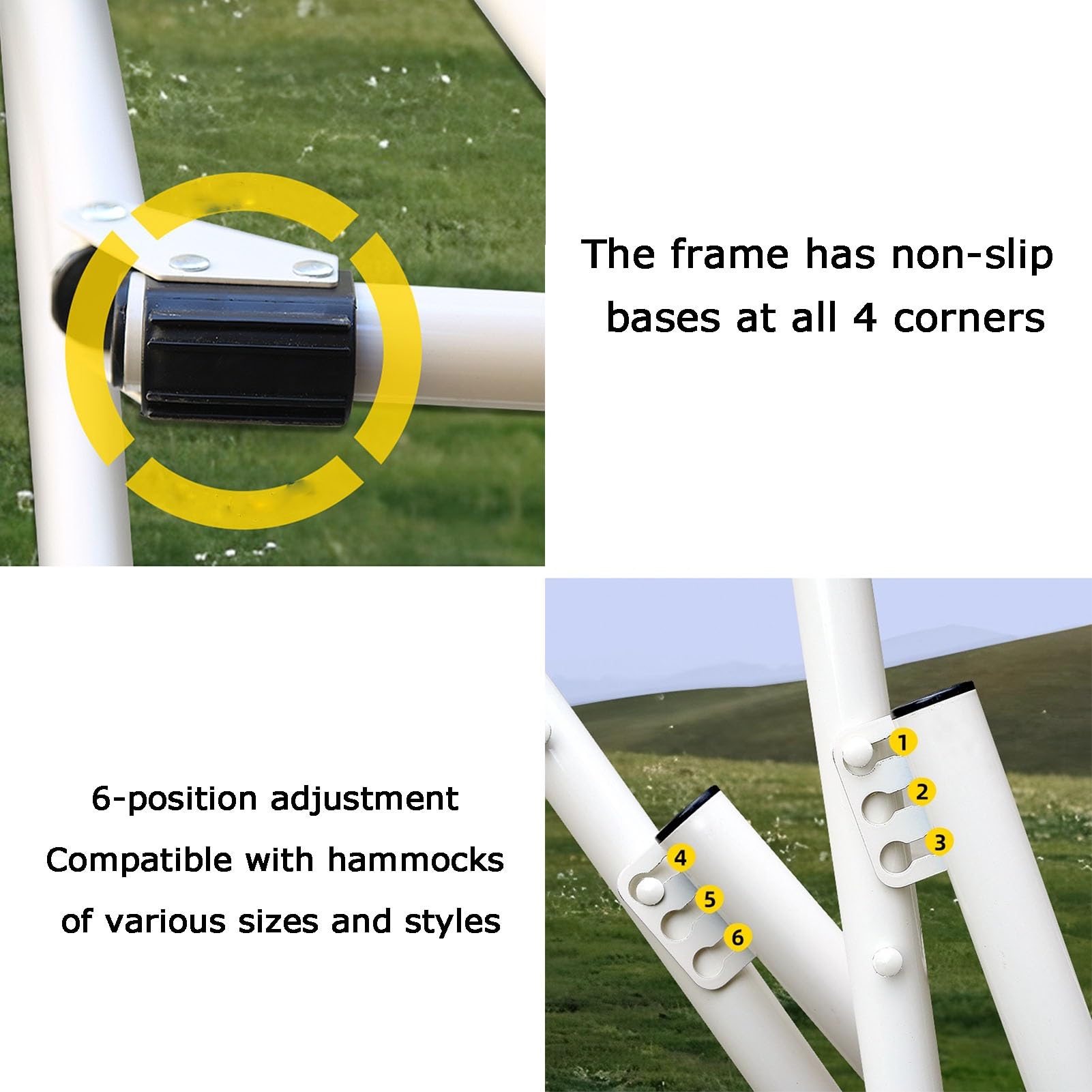 Générique Support De Hamac, Capacité De Charge 350 Kg, Support De Balançoire Pliable Et Peu Encombrant,for Jardin Et Terrasse (Support Uniquement)