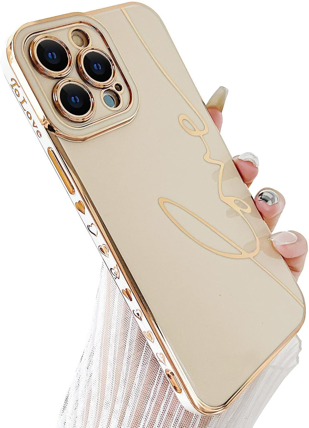 SmoBea IPhone 13 Coque 6.1 ", Femmes Ligne Lettre Love Graphiques