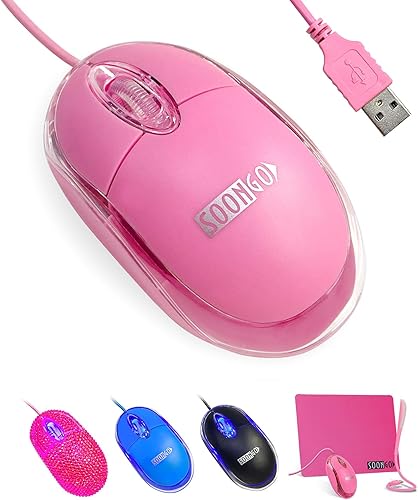 Miniatura 1 de SOONGO - Mouse ergonómico para computadora con cable de 4.9ft, mouse USB para computadora portátil y PC, mouse de escritorio compatible con Windows