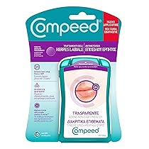COMPEED Cerottini trasparenti per Herpes labiale, Rapido Sollievo, 15 cerotti