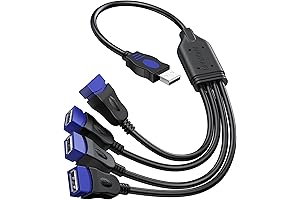 USB 1 to 4 Splitter Cable ANDTOBO