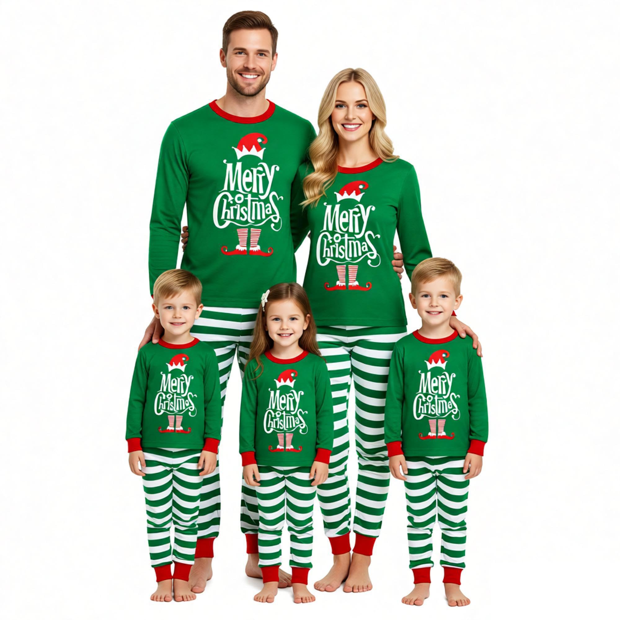Family Matching Christmas Pajamas Sleepwear Set-image-3