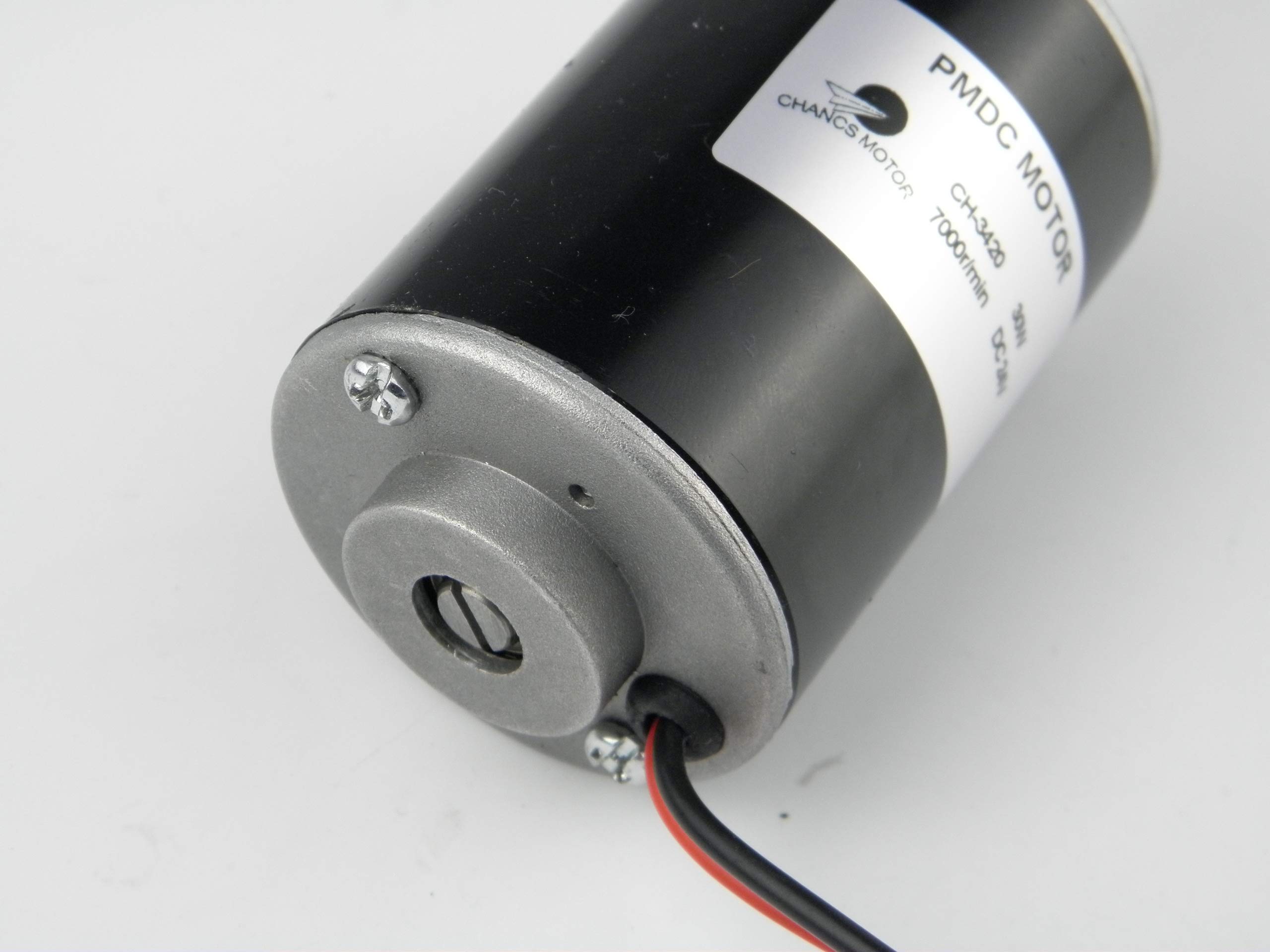 CHANCS Silnik prądu stałego z magnesem stałym o dużej prędkości i niskim poziomie hałasu, 12 V, 3500 RPM, CW/CCW, przełączany silnik elektryczny z regulatorem prędkości obrotowej silnika PWM 20 A