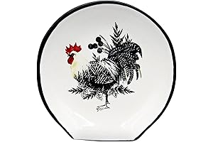 Red Rooster Spoon Rest, Farmhouse Kitchen Decor and Accessories