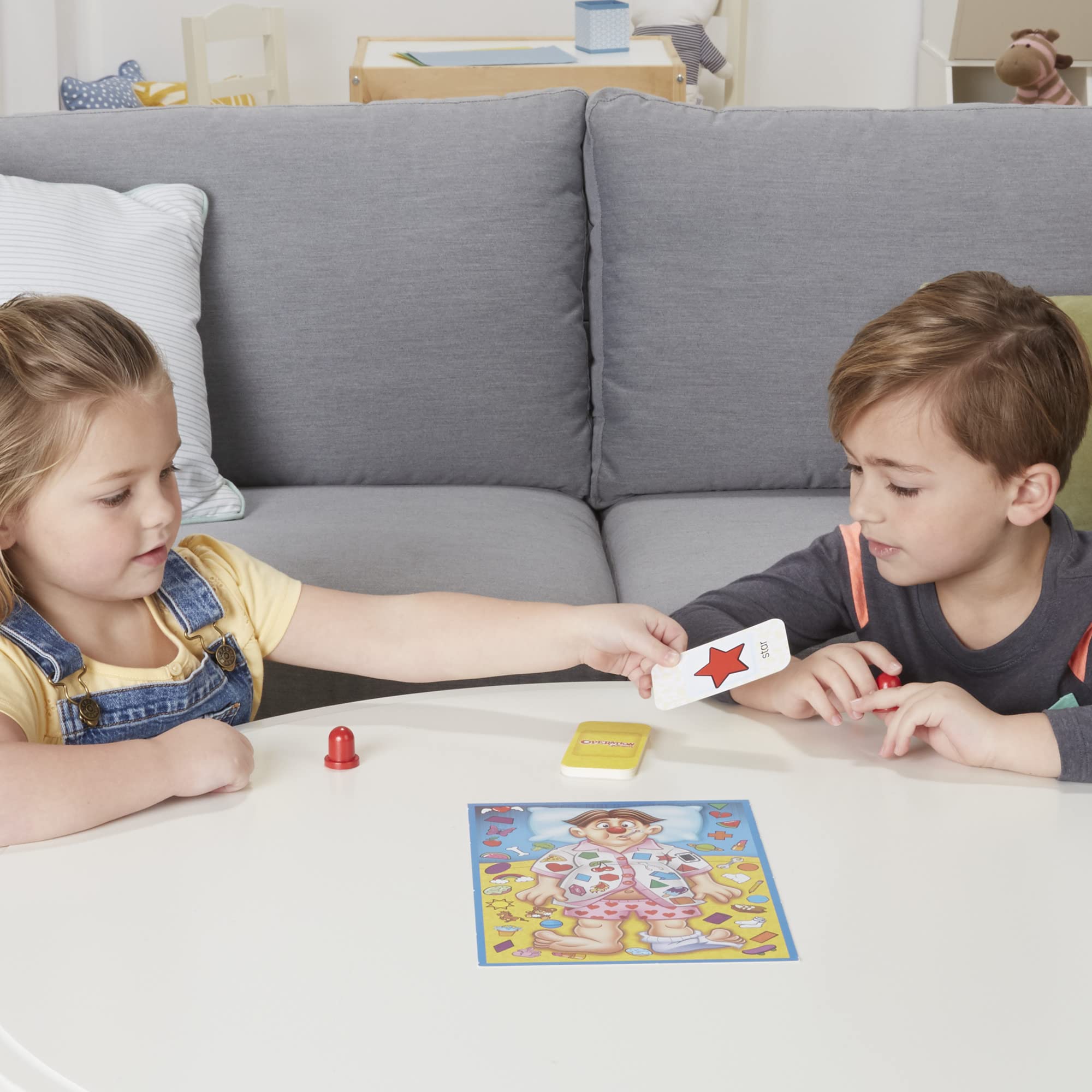 Hasbro Gaming Operation Junior Jeu de société | Jeu d'opération pour jeunes enfants de 3 ans et plus | 2 à 4 joueurs | Jeux préscolaires | Jeux amusants pour enfants d'âge préscolaire