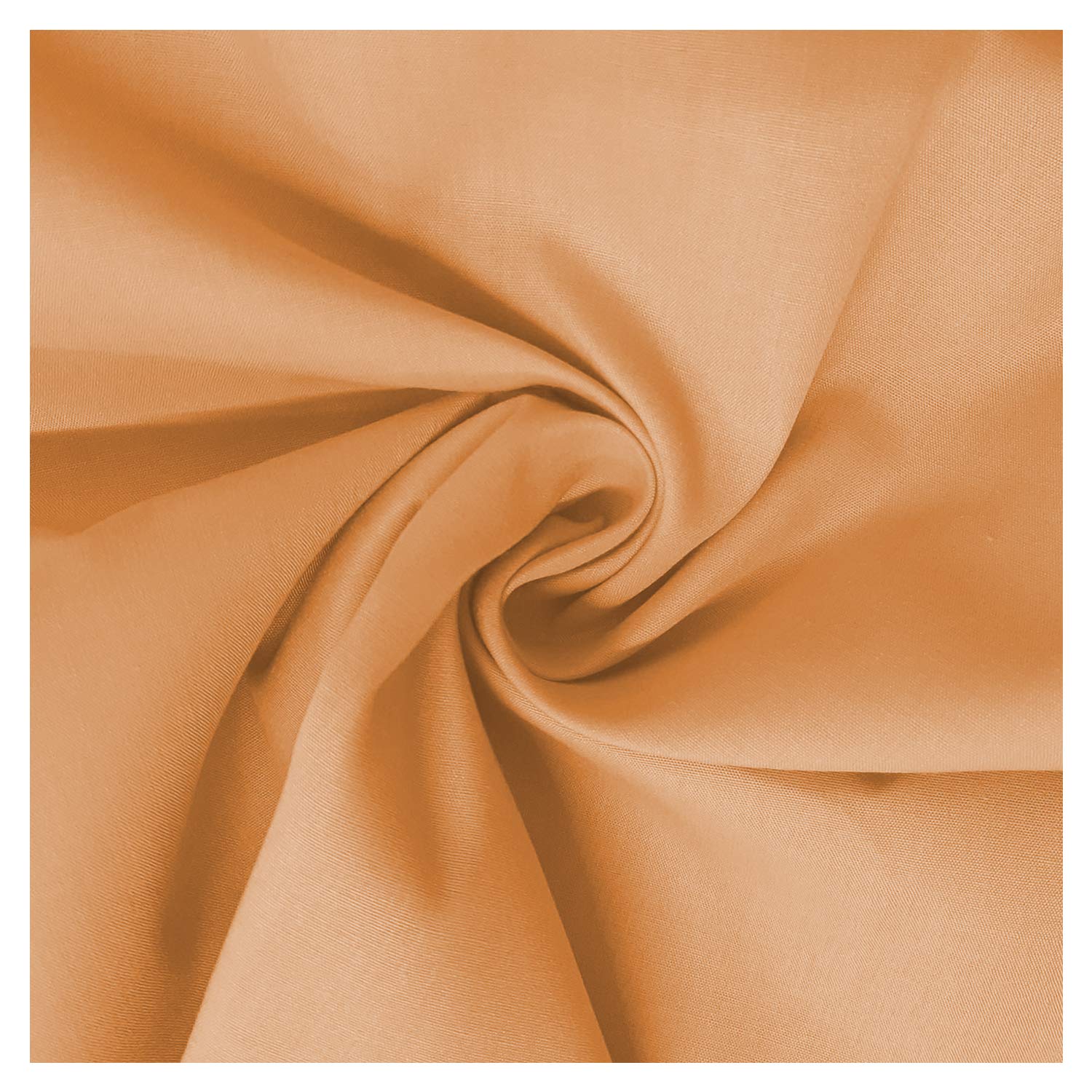 Fabric Kings ONLINE 100% Polycotton Blended Dyed Plain Fabric Dress Craft Material 45" - 112cm Wide Per Metre (PEACH, 1 METRE)