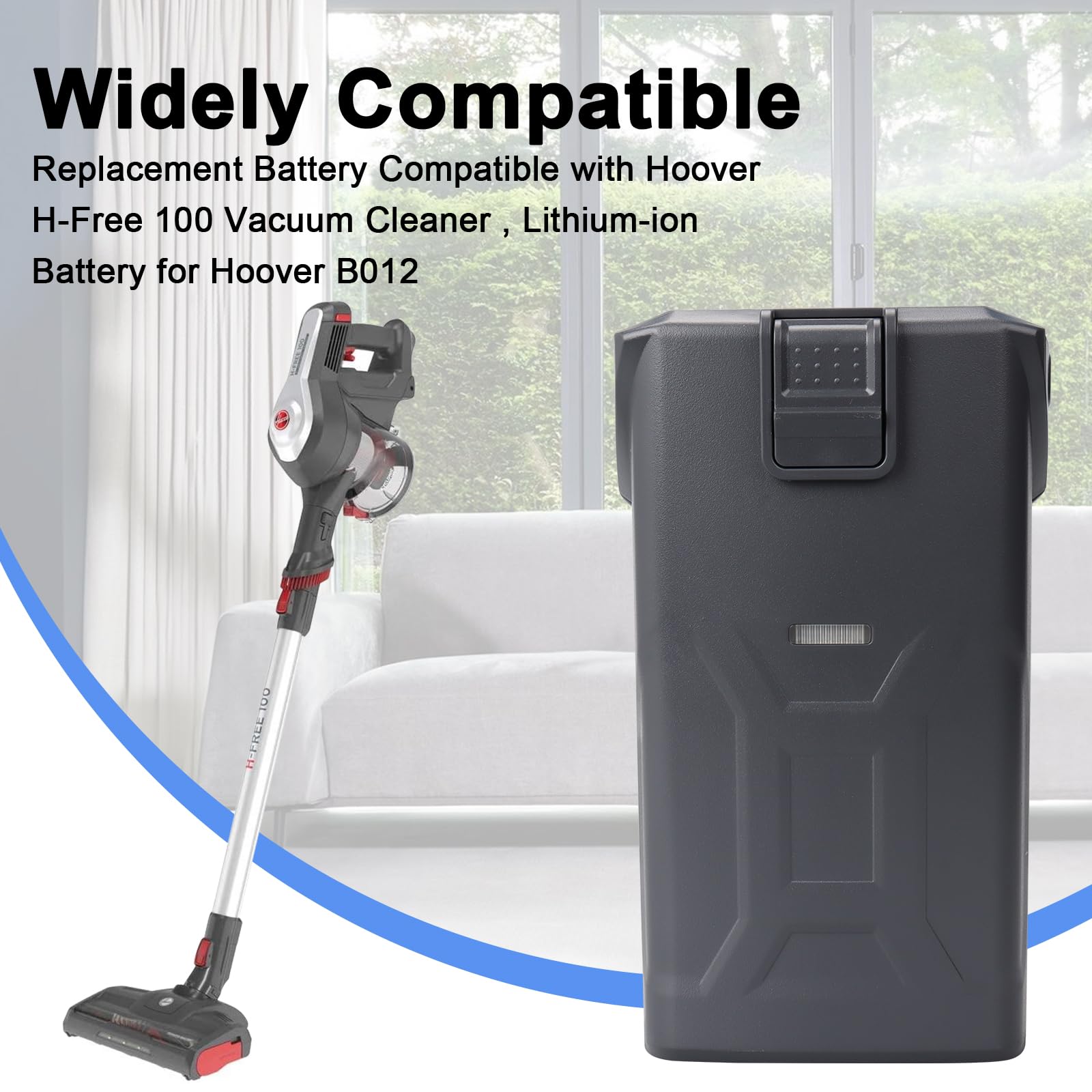 21,6 V 3000 mAh 64,8 Wh Wymienna bateria kompatybilna z odkurzaczem Hoover H-Free 100, akumulator litowo-jonowy do Hoover B012