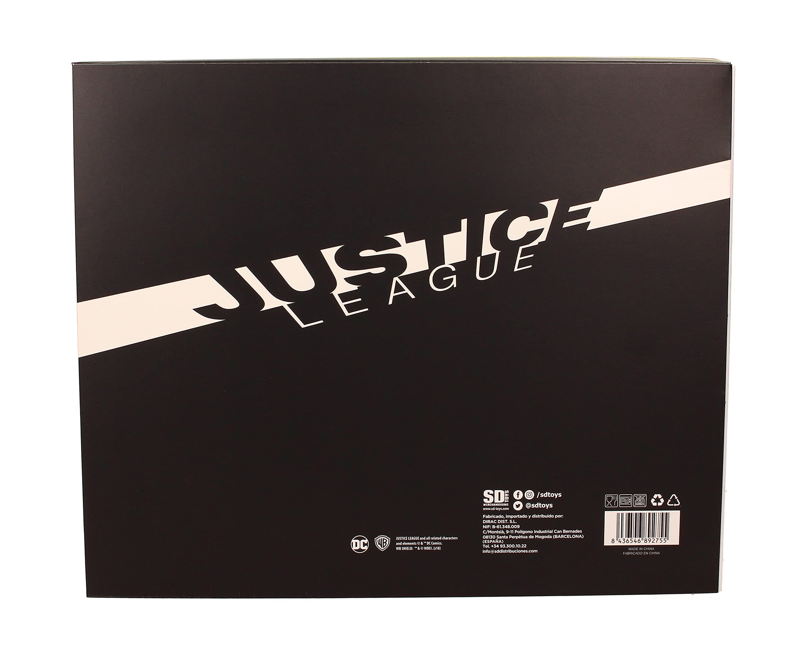 SD toys Tazas Grabados Laser Universo DC, Cerámica, Negro, 9x8x12 cm, 4 Unidades
