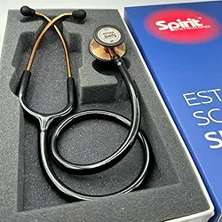 Estetoscópio Spirit MD III Pro Adulto Preto Acabamento Cobre