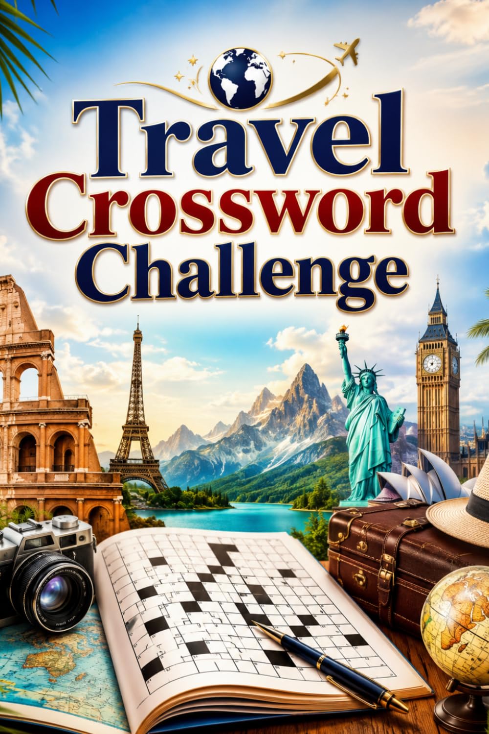 Travel Crossword Challenge: Explore the World Through 100+ Exciting Crossword Puzzles Featuring Famous Destinations, Landmarks, and Travel Vocabulary