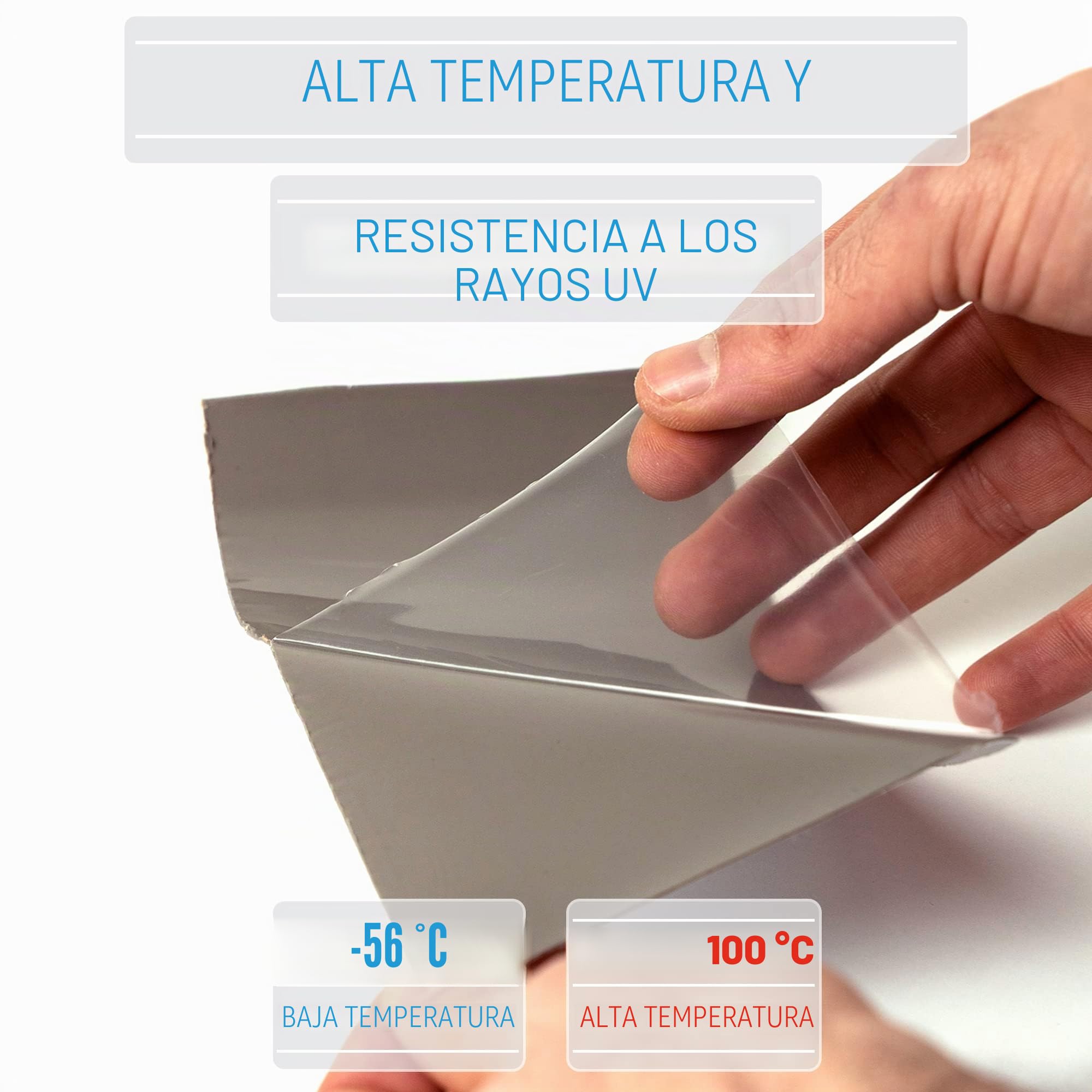 CANOPUS Cinta Butilo con Rollo, para RV, Caravana, Camping Car, Blanco, 10 cm x 15 m
